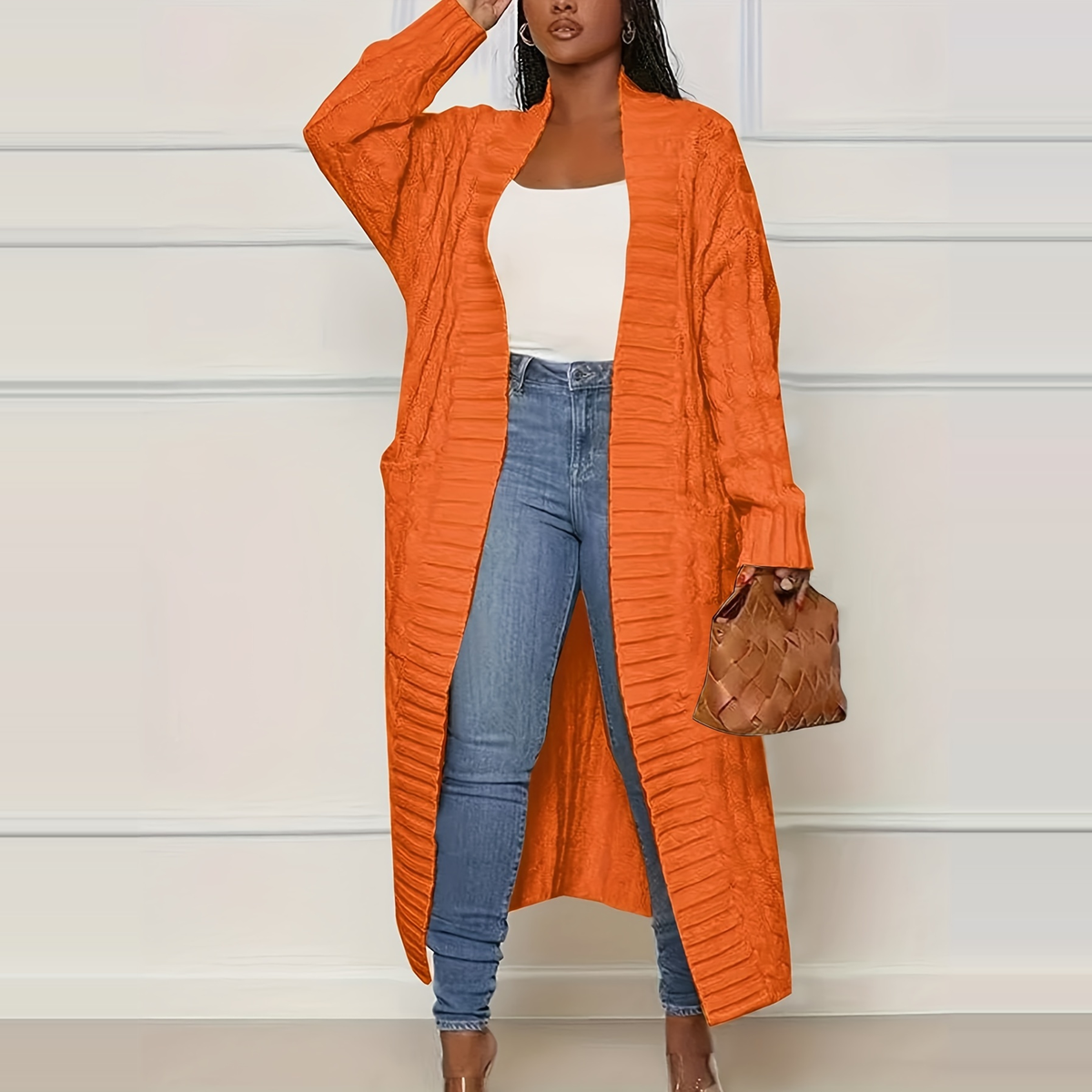 [Last Day Promotion]Women's Oversized Long Cardigan with Pockets