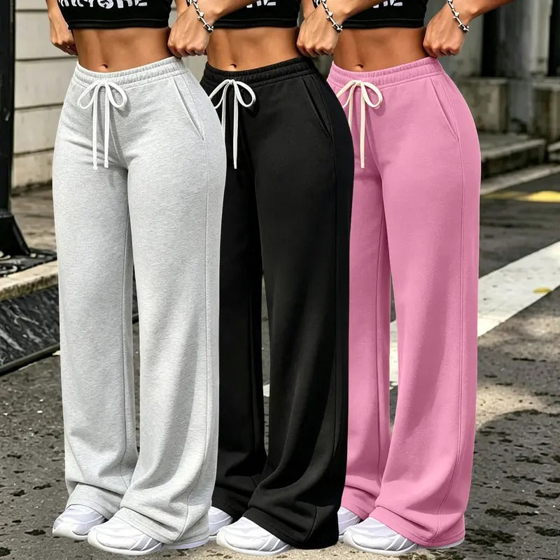 Women's Casual Straight Leg Pants with pockets