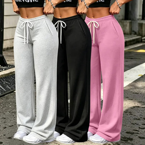 Women's Casual Straight Leg Pants with pockets