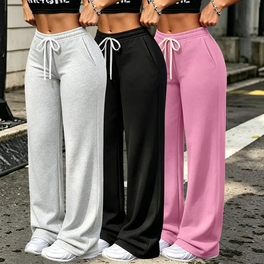 Women's Casual Straight Leg Pants with pockets