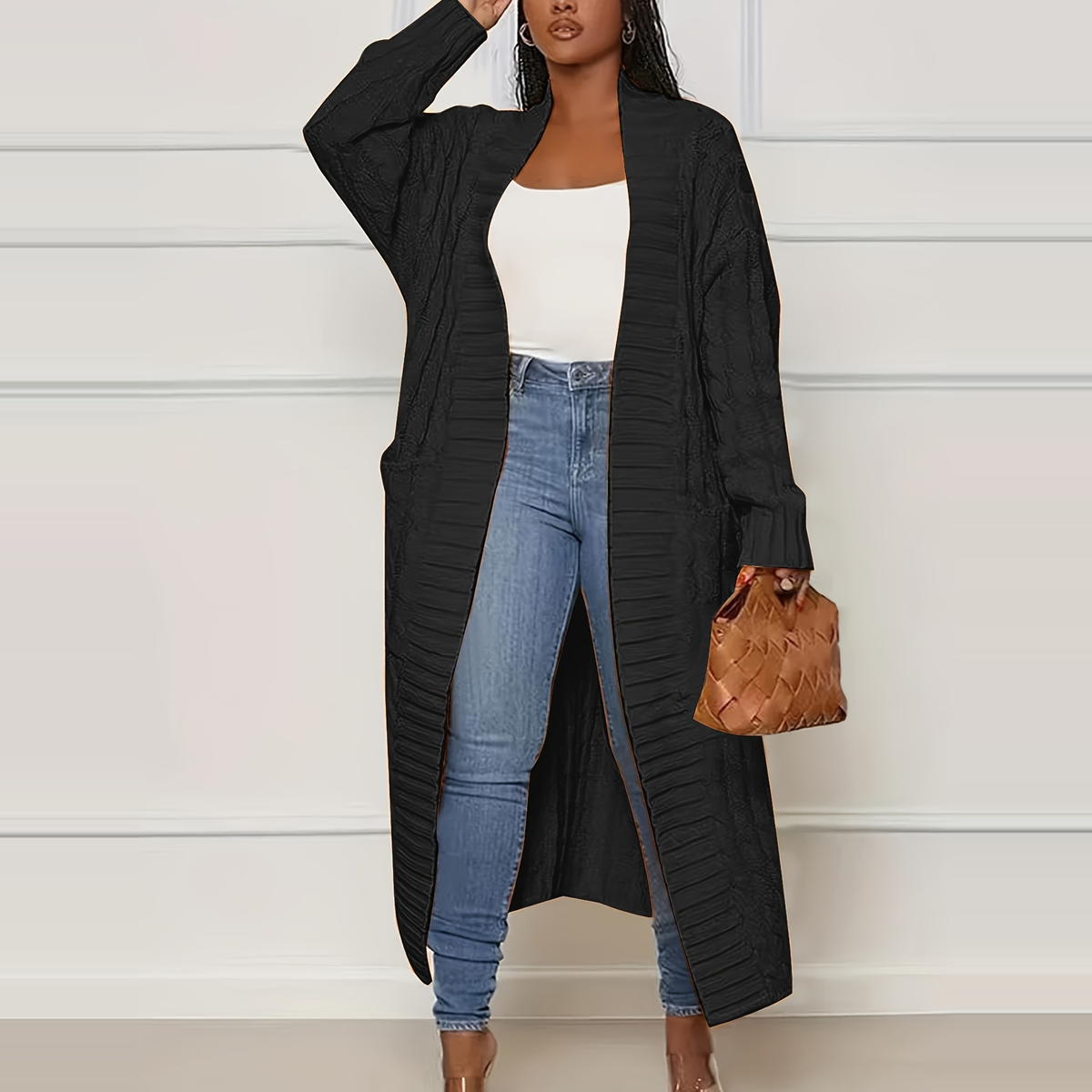 [Last Day Promotion]Women's Oversized Long Cardigan with Pockets
