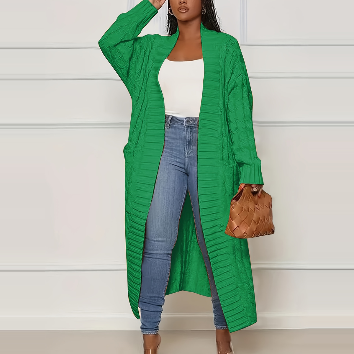 [Last Day Promotion]Women's Oversized Long Cardigan with Pockets