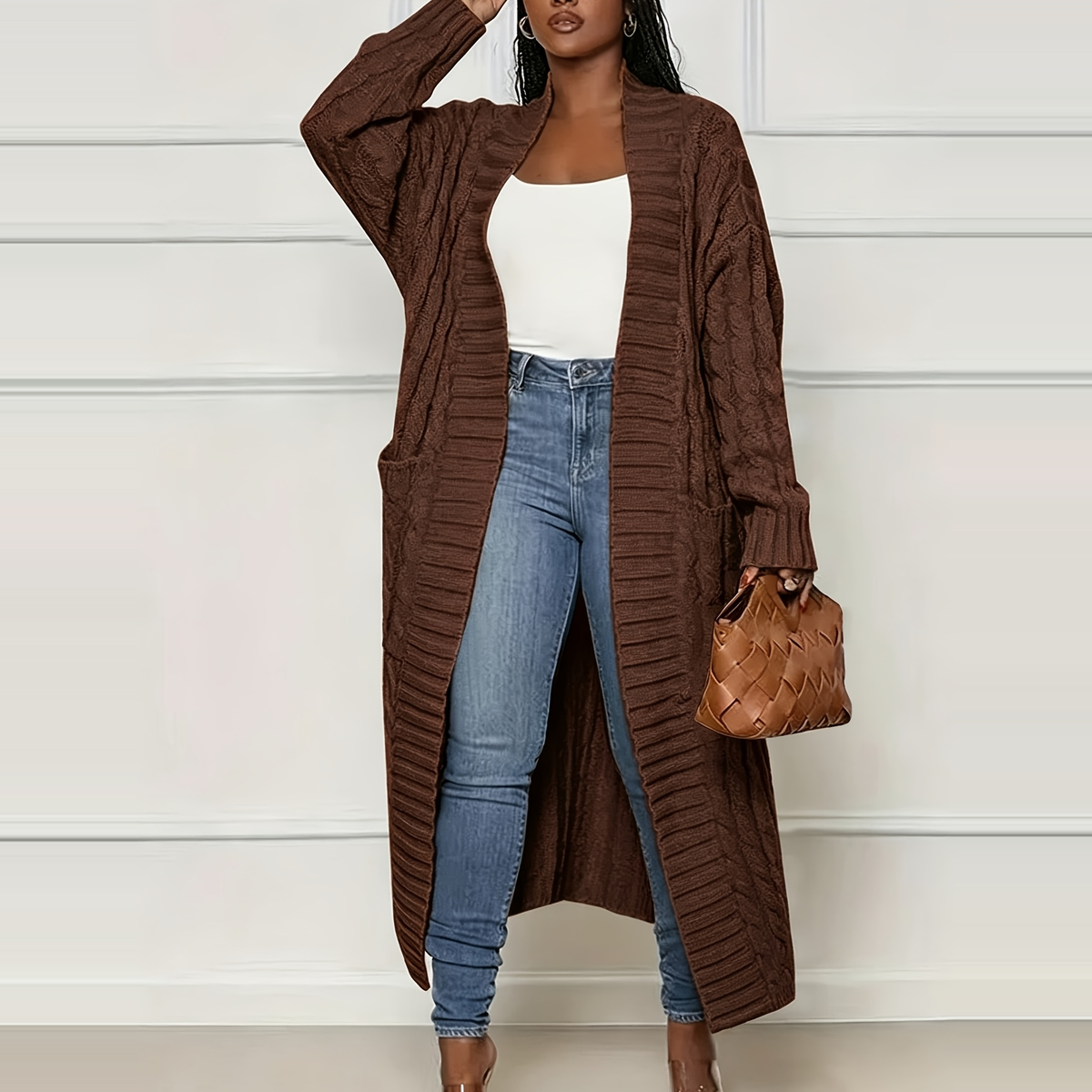 [Last Day Promotion]Women's Oversized Long Cardigan with Pockets