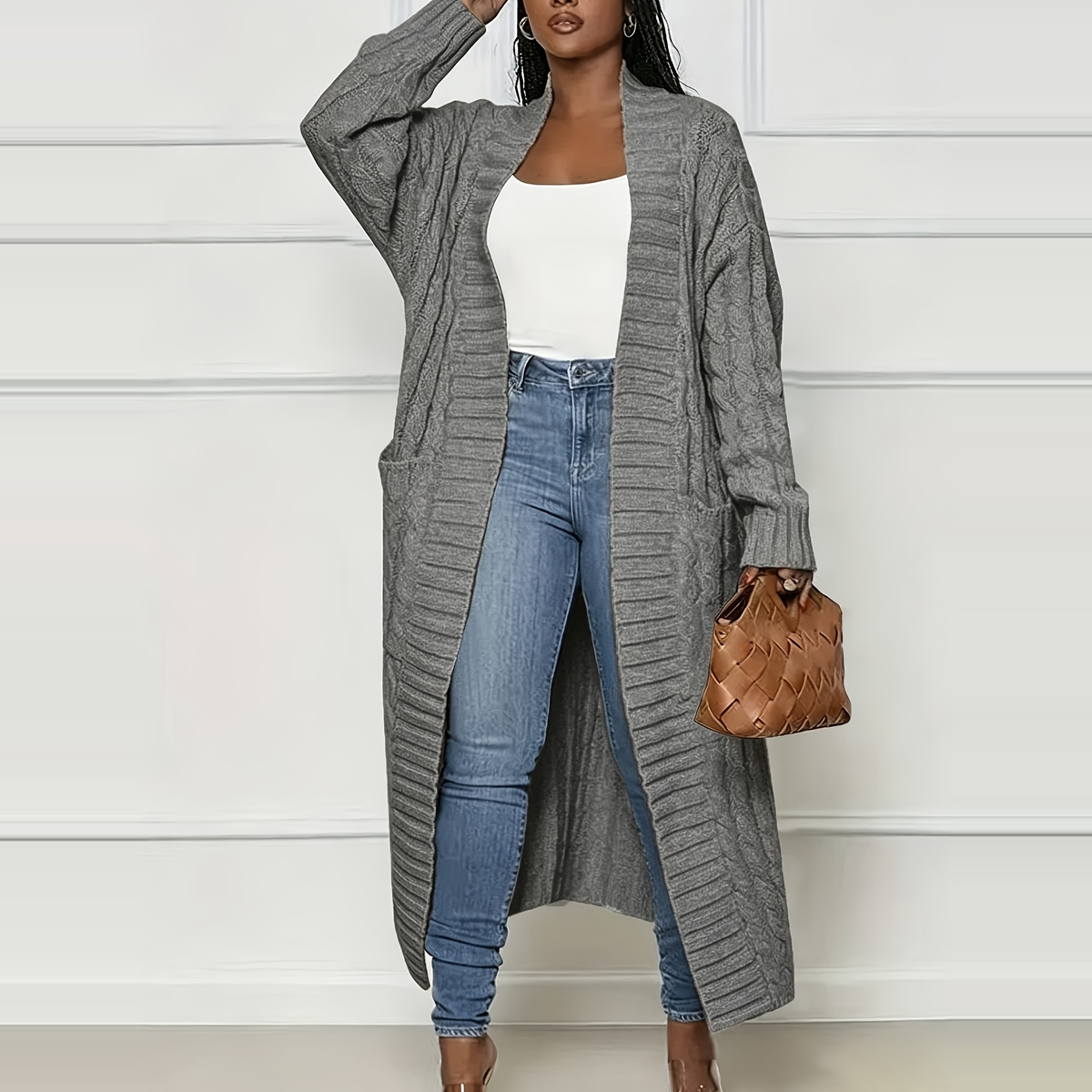[Last Day Promotion]Women's Oversized Long Cardigan with Pockets