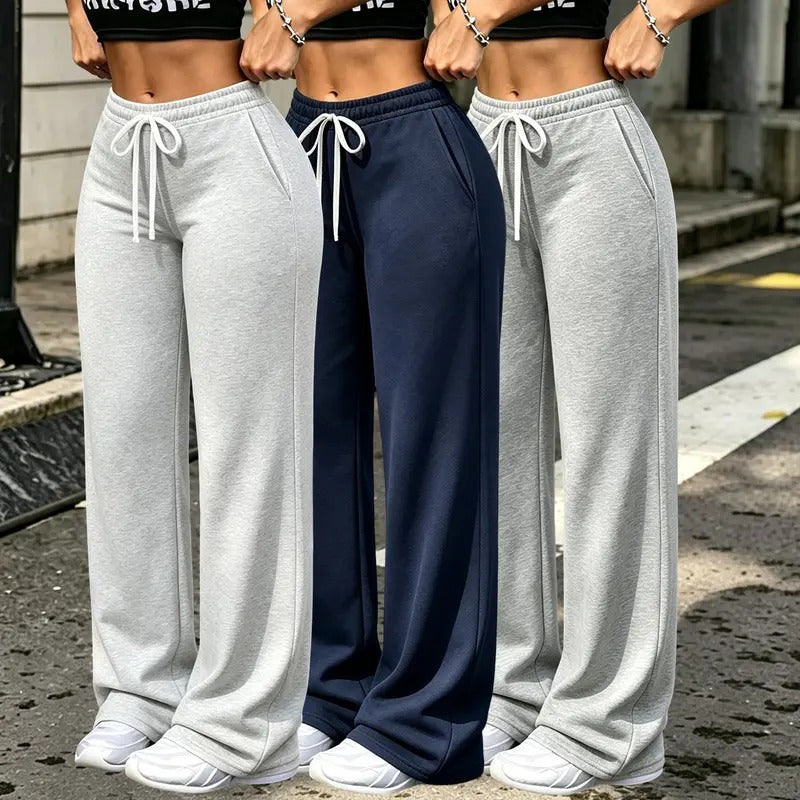 Women's Casual Straight Leg Pants with pockets