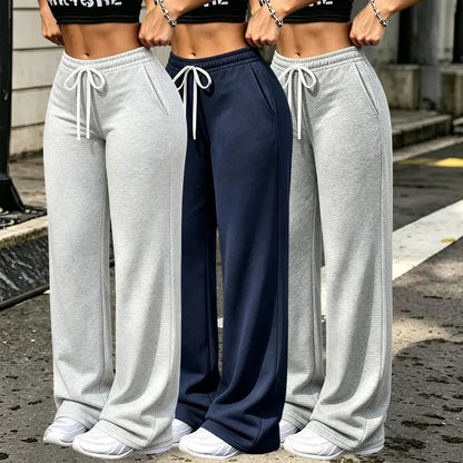 Women's Casual Straight Leg Pants with pockets