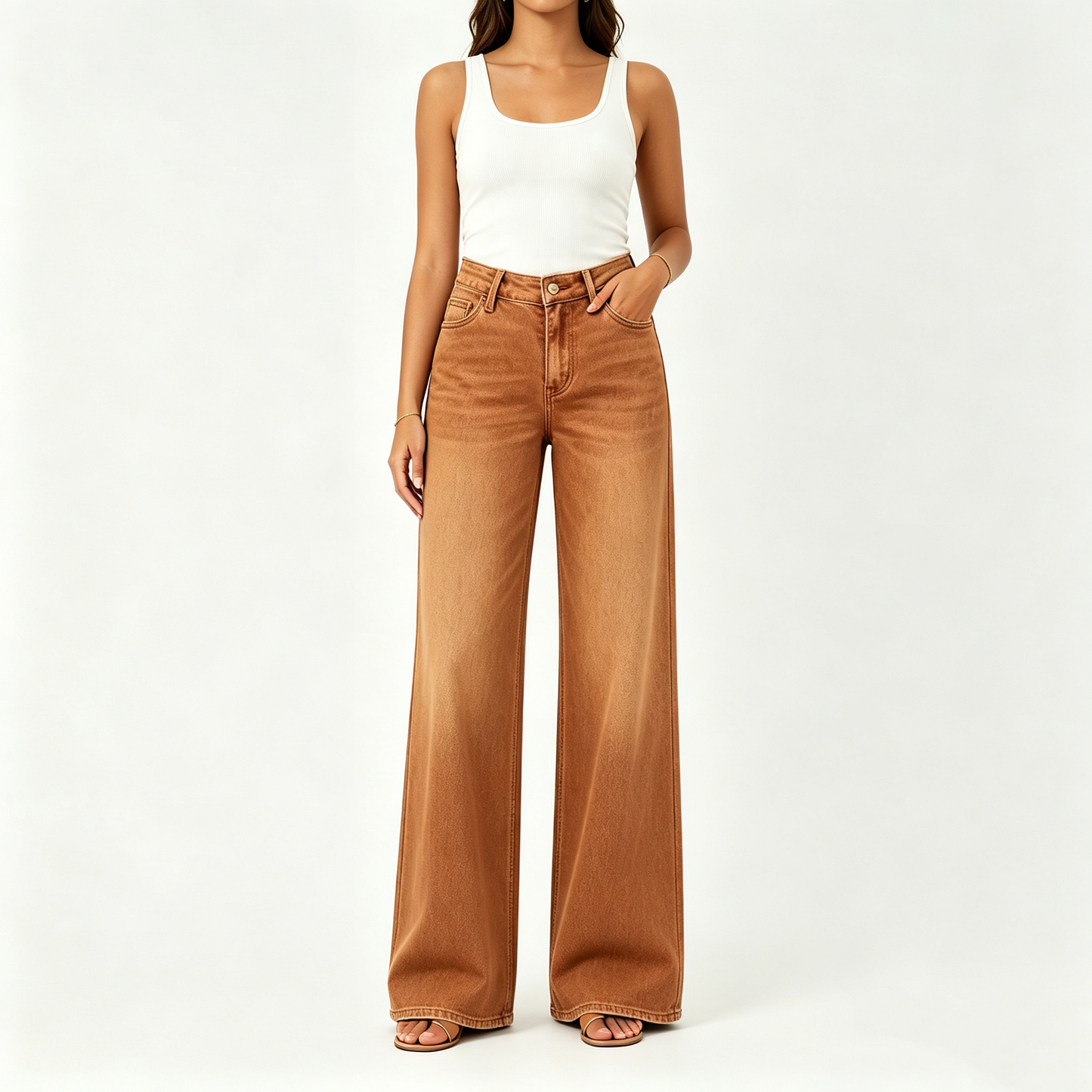 Rise Baggy Stretchy Wide Leg Jeans