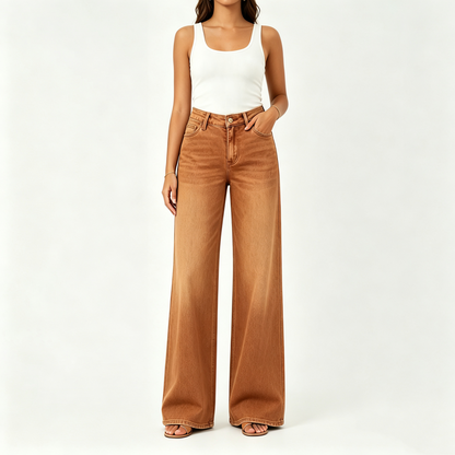 Rise Baggy Stretchy Wide Leg Jeans