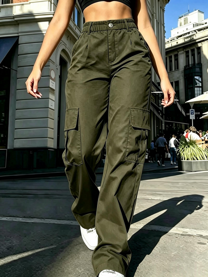[Last Day Promotion]Women's Casual Cargo Pants with Pockets