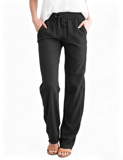 Women's High-Waist Linen-Cotton Pants– 8 Pack