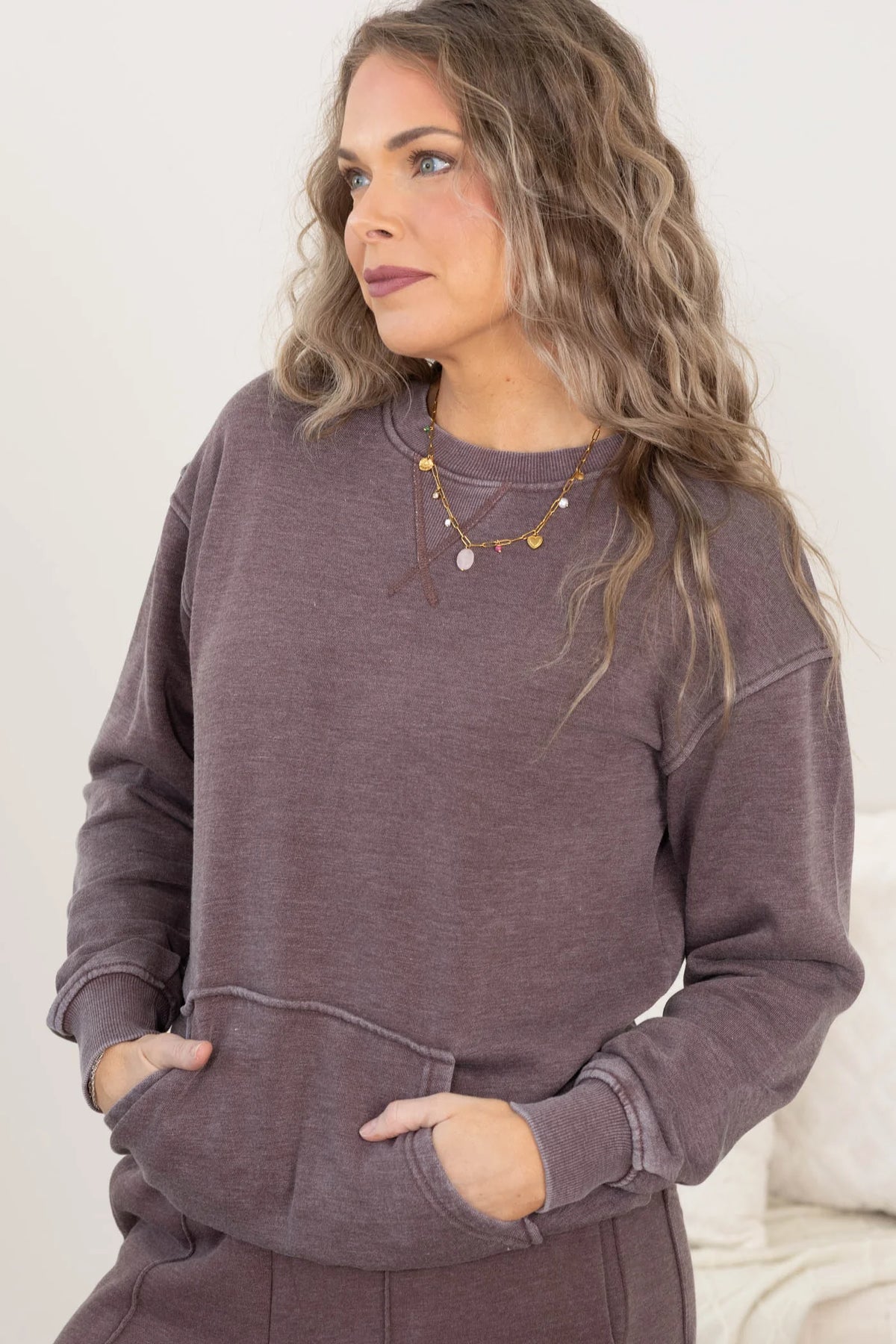 Pigment Dyed Cozy Campfire Crewneck Sweatshir