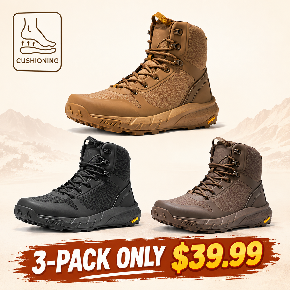 [Clearance] Men's Lace-Up Tactical Boots