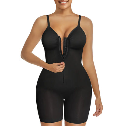 🔥Last Day Sale - 90% OFF-SHAPERX Women Tummy Control Zip-Up Shapewear Bodysuit Breathable Stretch Mesh