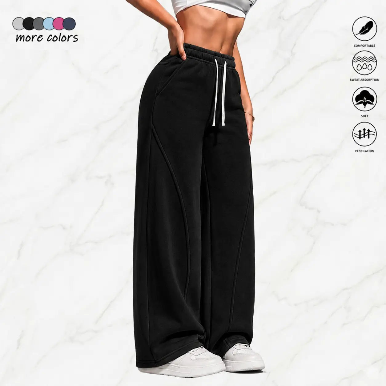 Women’s Lightweight Comfy Sweatpants – 8 Pack