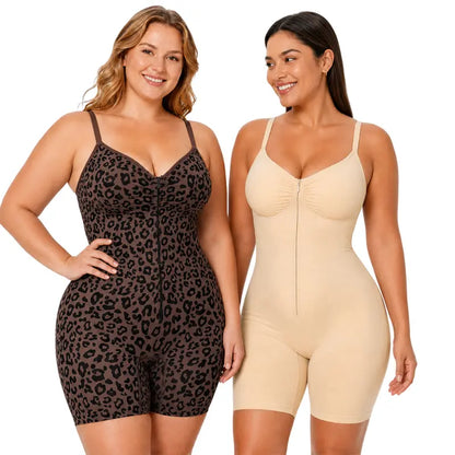 🔥Last Day Sale - 90% OFF-SHAPERX Women Tummy Control Zip-Up Shapewear Bodysuit Breathable Stretch Mesh