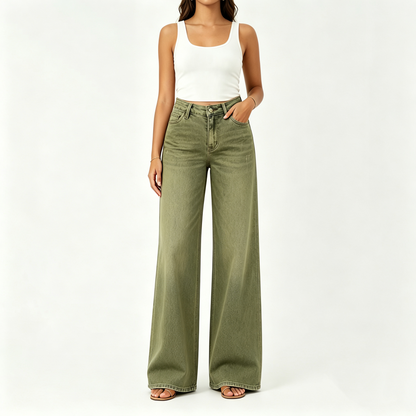 Rise Baggy Stretchy Wide Leg Jeans