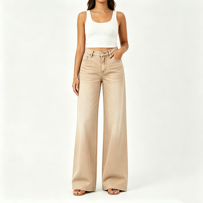 Rise Baggy Stretchy Wide Leg Jeans