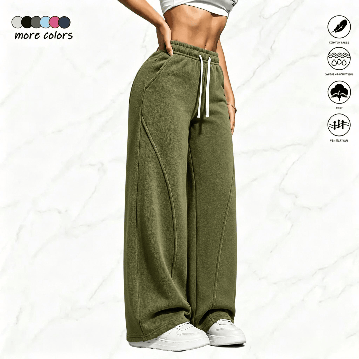 Women’s Lightweight Comfy Sweatpants – 8 Pack