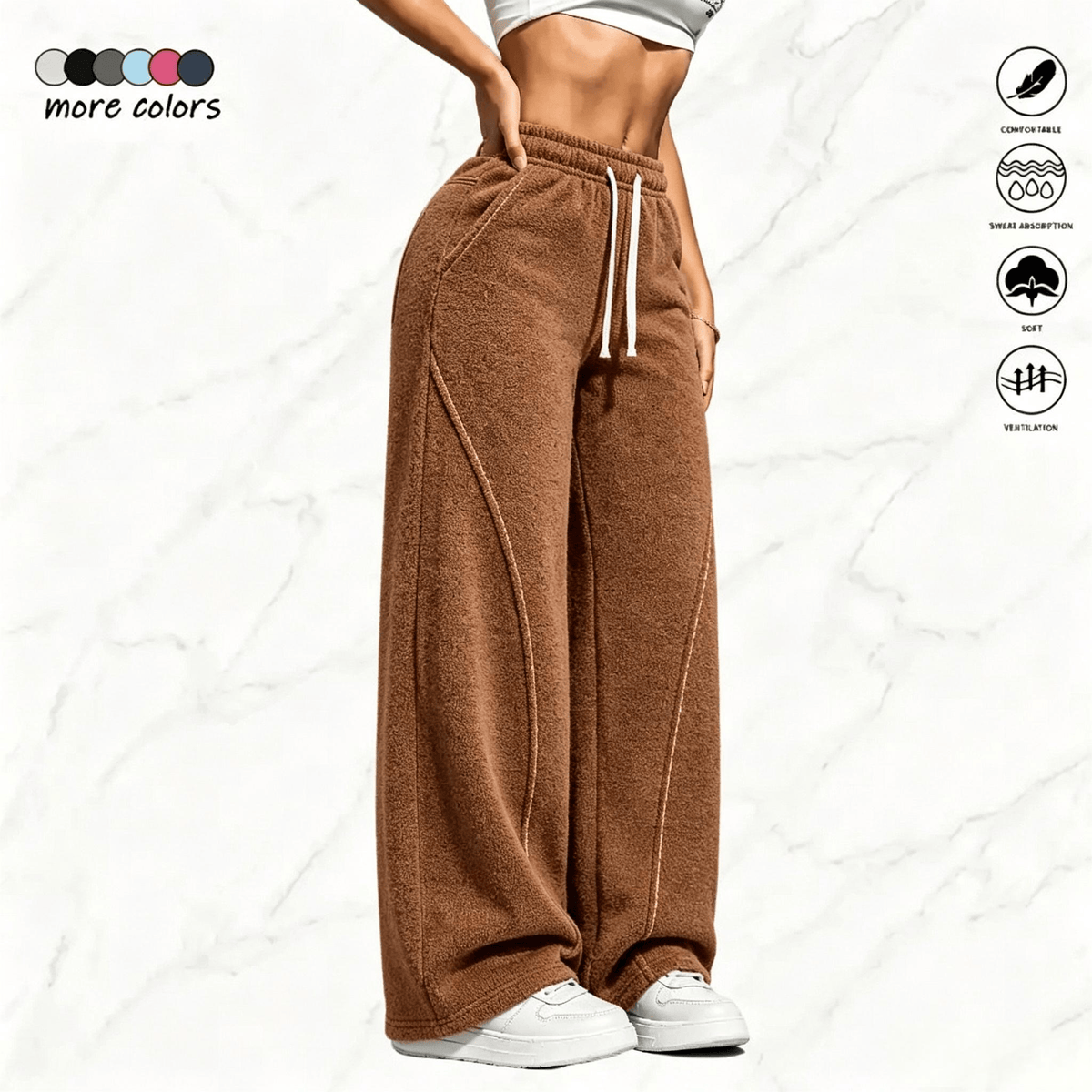 Women’s Lightweight Comfy Sweatpants – 8 Pack
