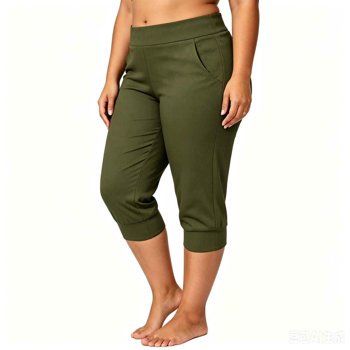 Solid Color Minimalist Capri Pants
