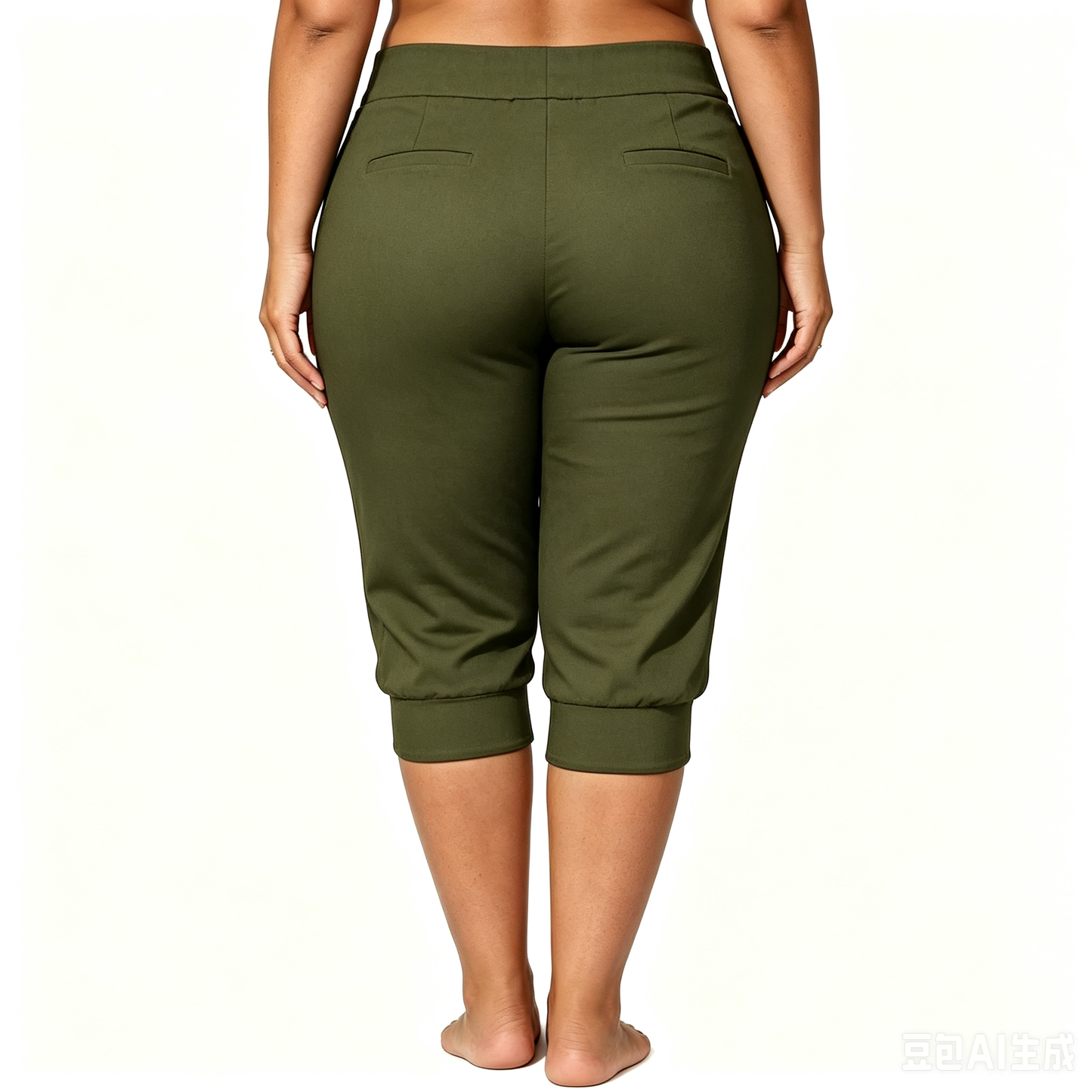 Solid Color Minimalist Capri Pants