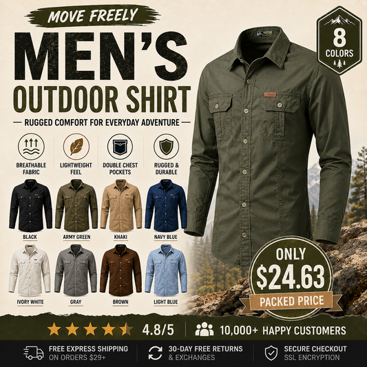 🔥 BEST SELLER | 8 PACK $24.63 | Lightweight Outdoor Shirt