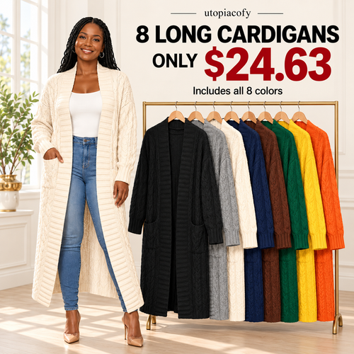 [Last Day Promotion]Women's Oversized Long Cardigan with Pockets