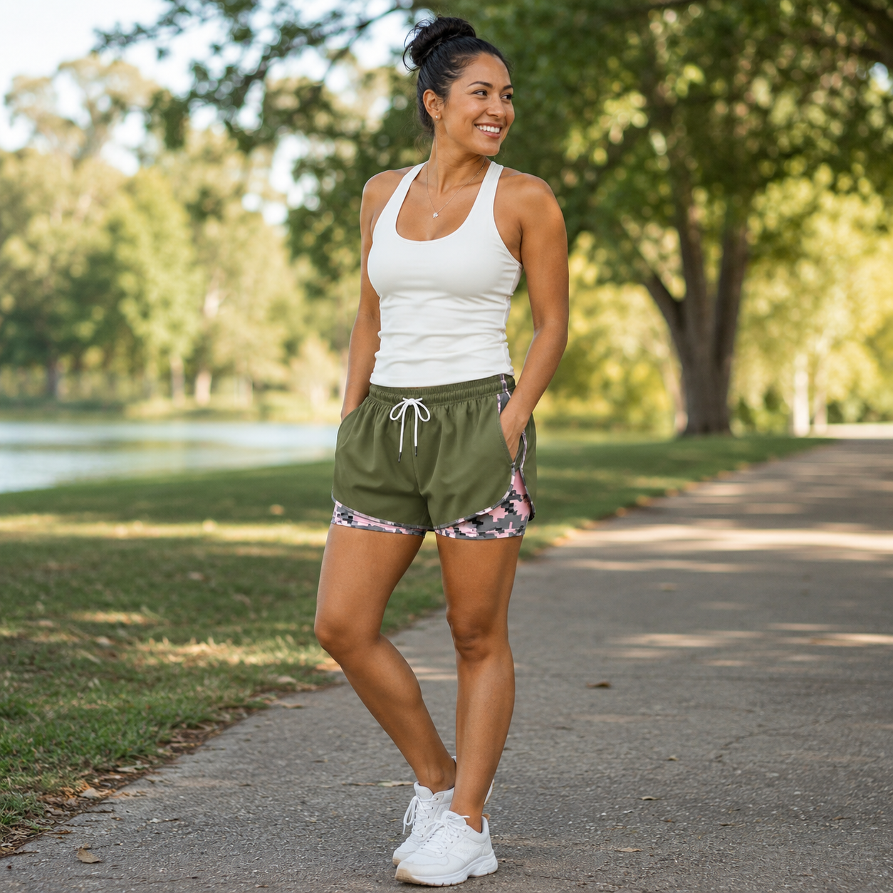 [Last Day Promotion]Women’s casual athletic shorts with pockets