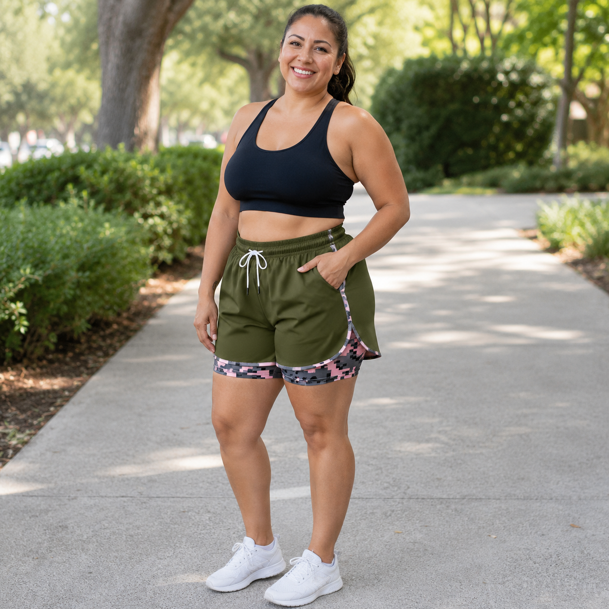 [Last Day Promotion]Women’s casual athletic shorts with pockets
