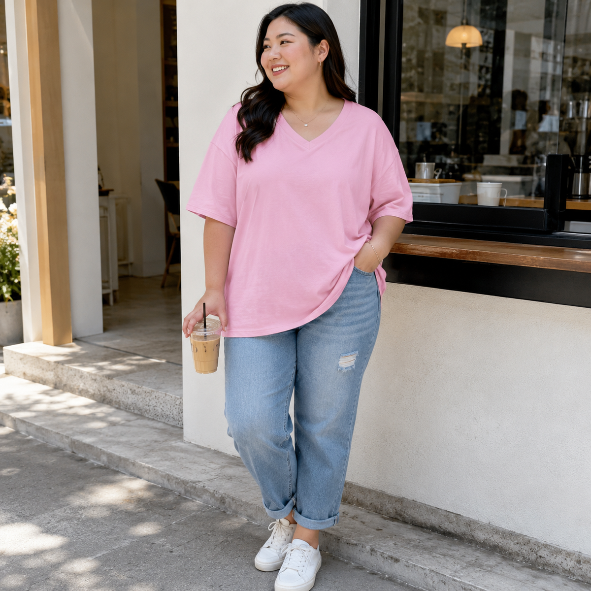 Women's V Neck T Shirts Summer Half Sleeve Tee