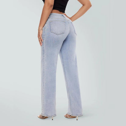 Rise Baggy Stretchy Wide Leg Jeans