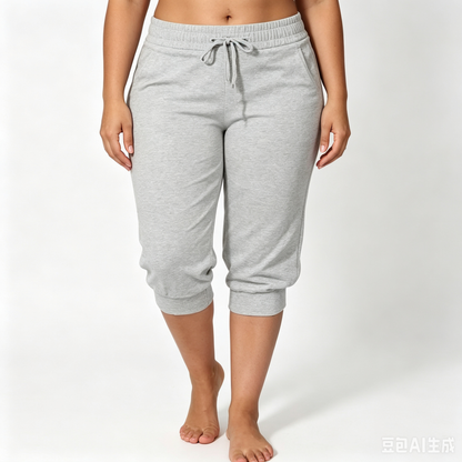 Solid Color Minimalist Capri Pants