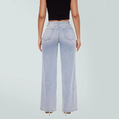 Rise Baggy Stretchy Wide Leg Jeans