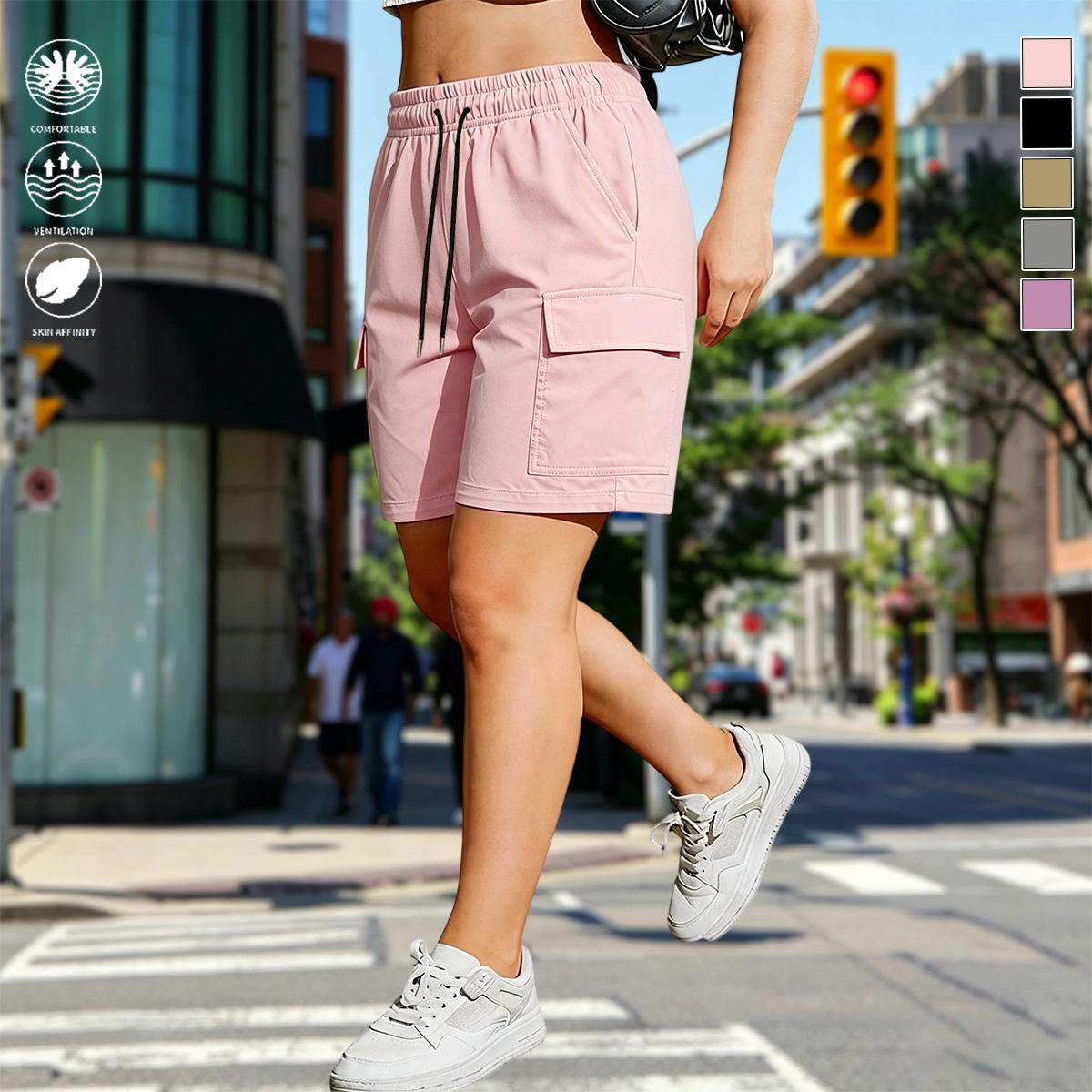 Women’s outdoor cargo shorts—multi-pocket design