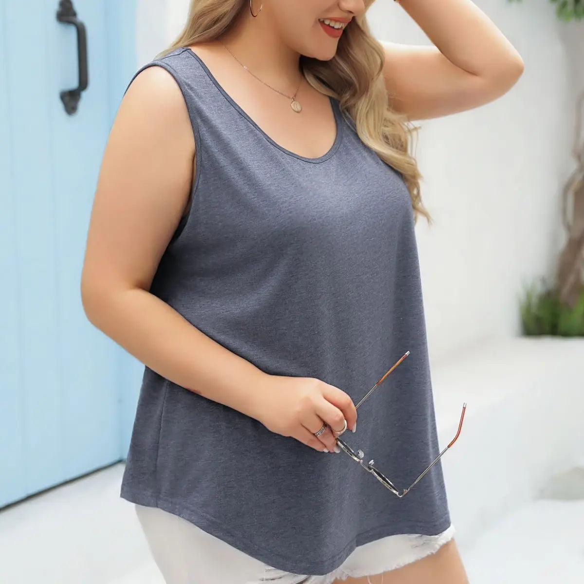 Tank Tops for Women Summer Sleeveless Scoop Neck T-Shirts