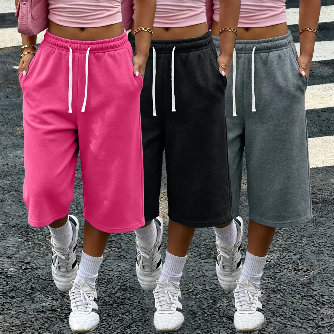 Women’s wide-leg loose pants with pockets