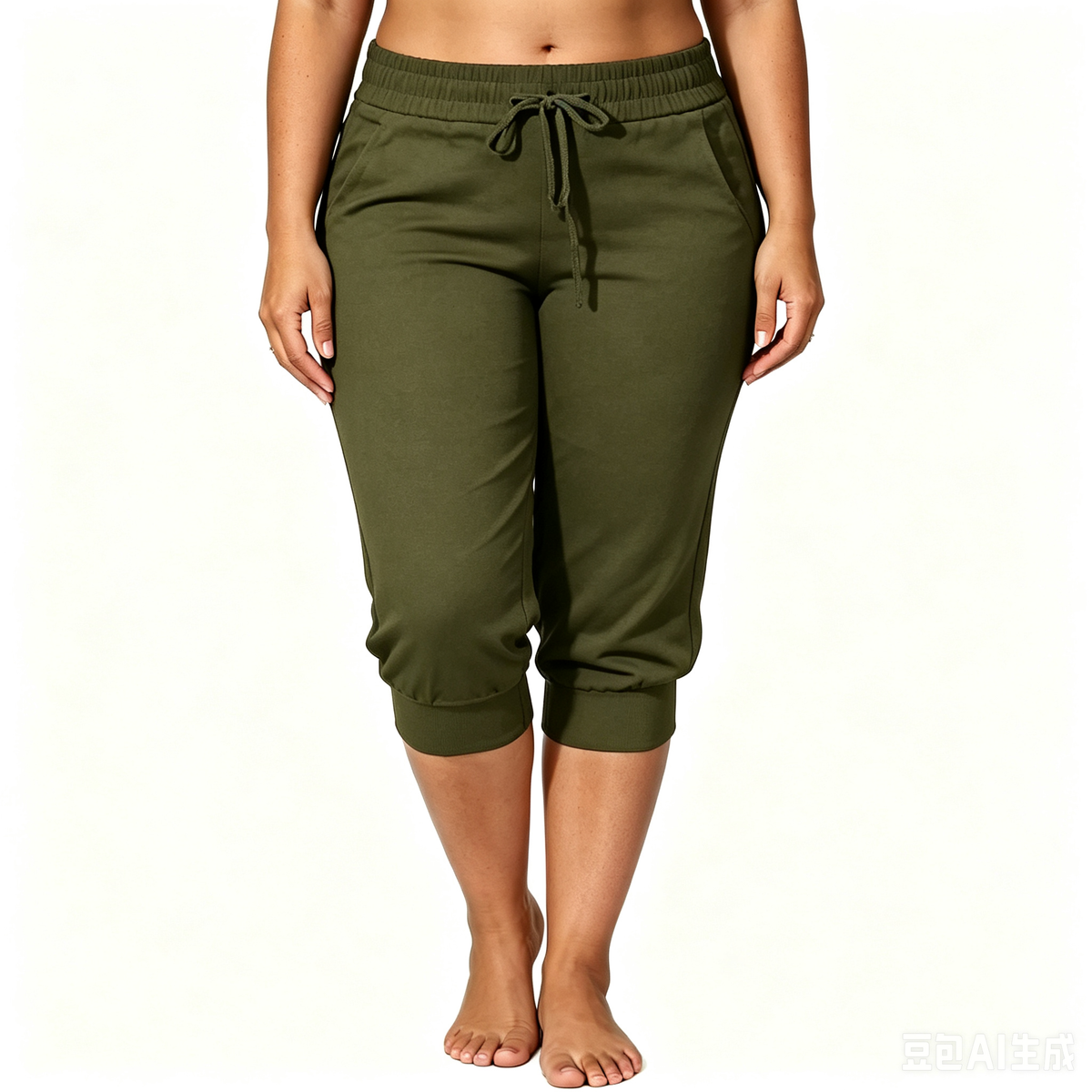 Solid Color Minimalist Capri Pants
