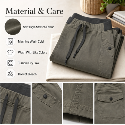 Flash Sale - Women's Solid Seam Detail Drawstring Mid-Rise Straight-Leg Pants - 8/10/12 Pack