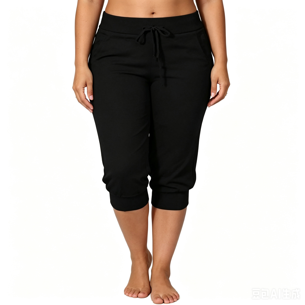 Solid Color Minimalist Capri Pants