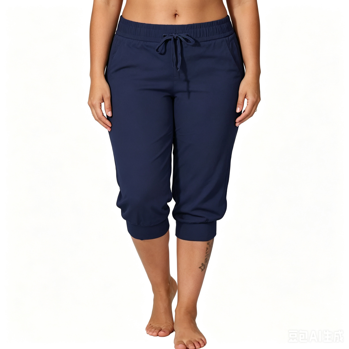Solid Color Minimalist Capri Pants