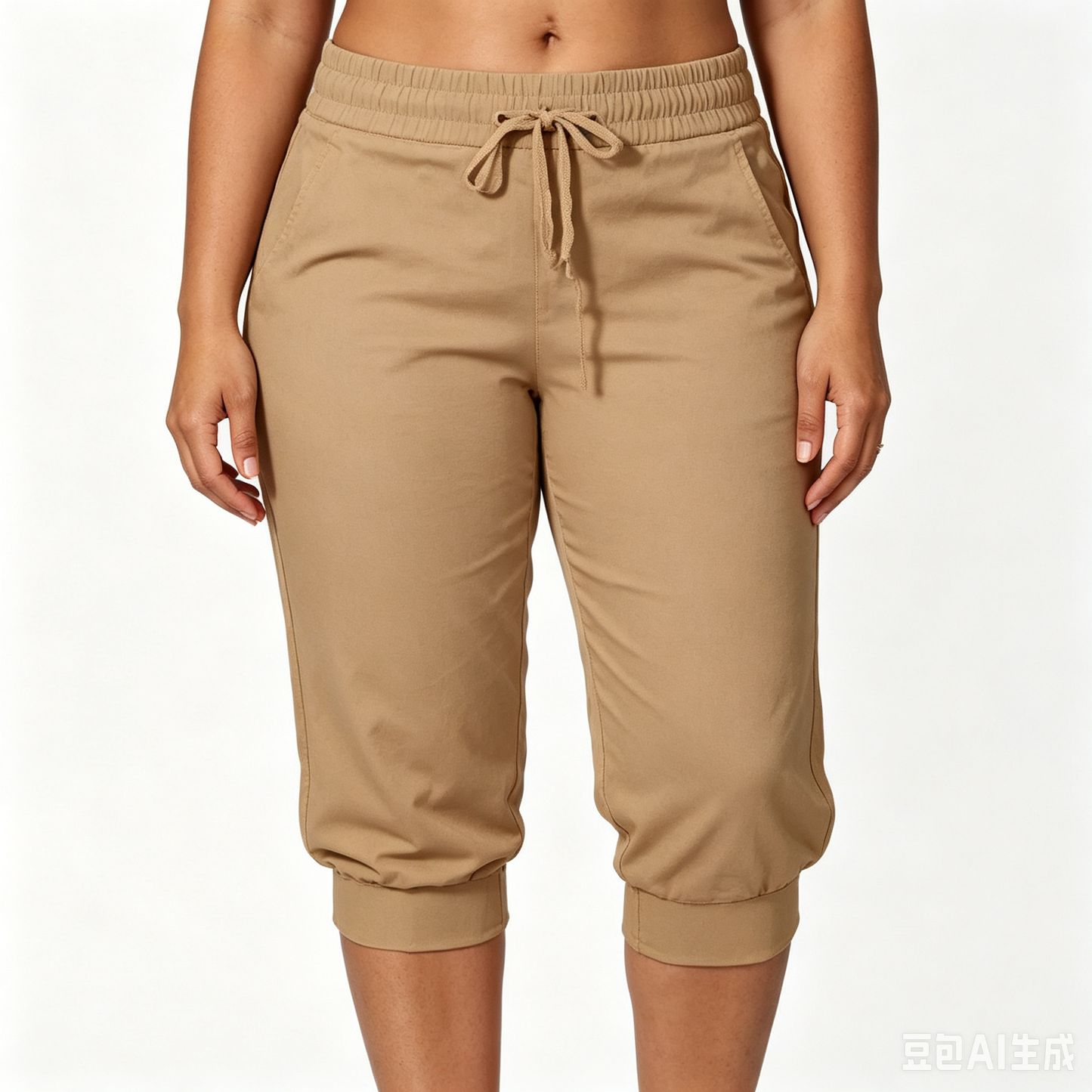 Solid Color Minimalist Capri Pants