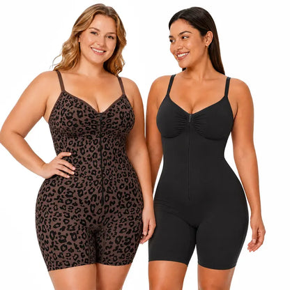 🔥Last Day Sale - 90% OFF-SHAPERX Women Tummy Control Zip-Up Shapewear Bodysuit Breathable Stretch Mesh