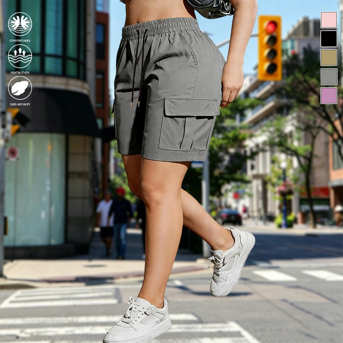 Women’s outdoor cargo shorts—multi-pocket design