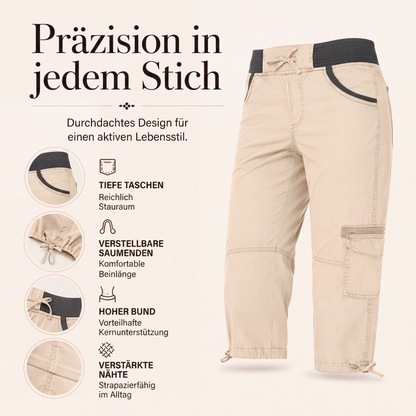 [Last Day Promotion]High-Waisted Cargo Capri Pants for Women