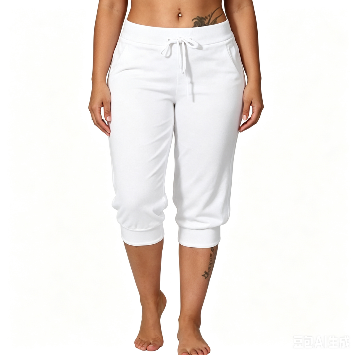 Solid Color Minimalist Capri Pants